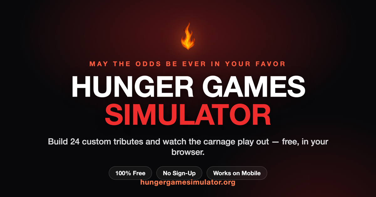 Best Hunger Games Simulator screenshot